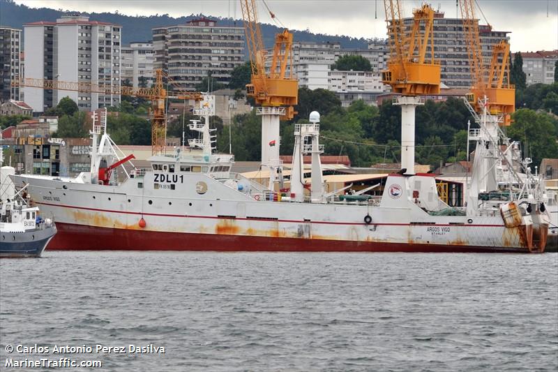 argos vigo (Fishing Vessel) - IMO 8604694, MMSI 740359000, Call Sign ZDLU-1 under the flag of Falkland Islands
