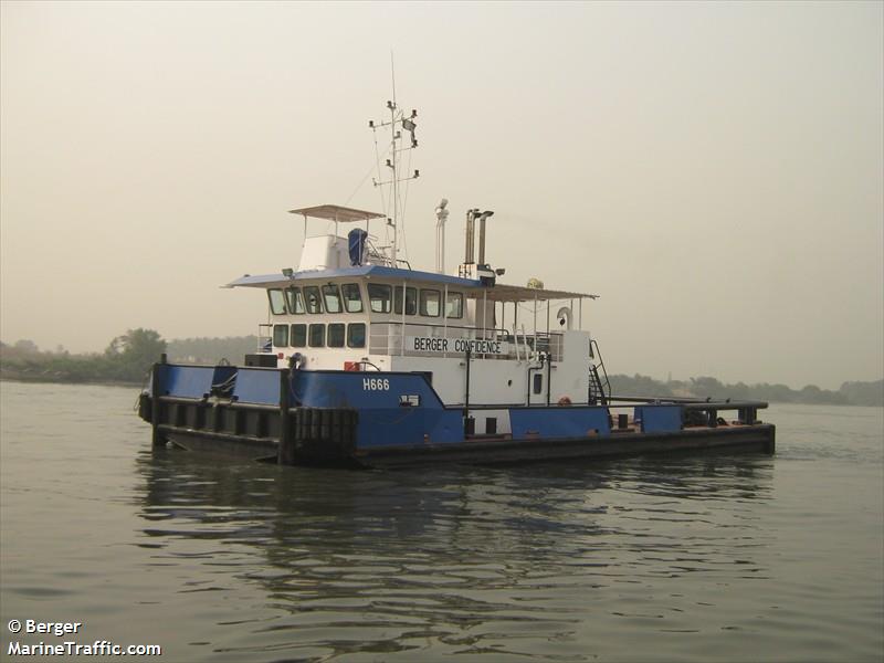 berger confidence (Pusher Tug) - IMO 9474400, MMSI 657376000, Call Sign 5NLD6 under the flag of Nigeria