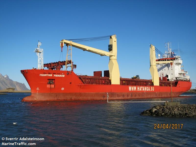 georgiy ushakov (General Cargo Ship) - IMO 9210335, MMSI 273338250, Call Sign UHEG under the flag of Russia