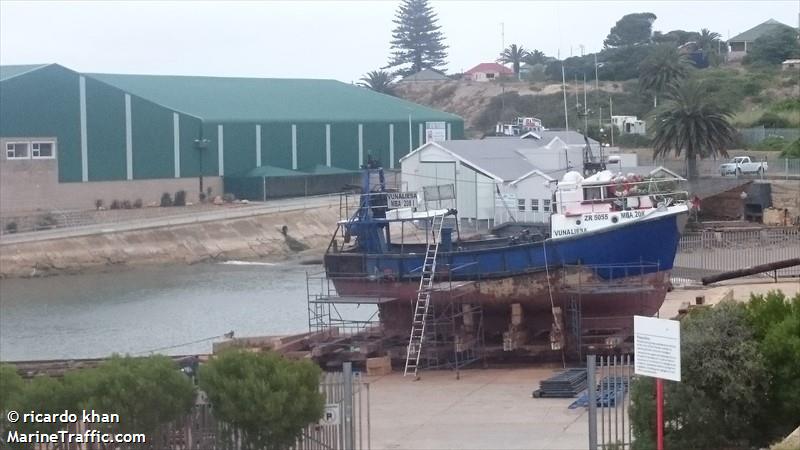 vuna leisa (Fishing vessel) - IMO , MMSI 601066900, Call Sign ZR 5055 under the flag of South Africa