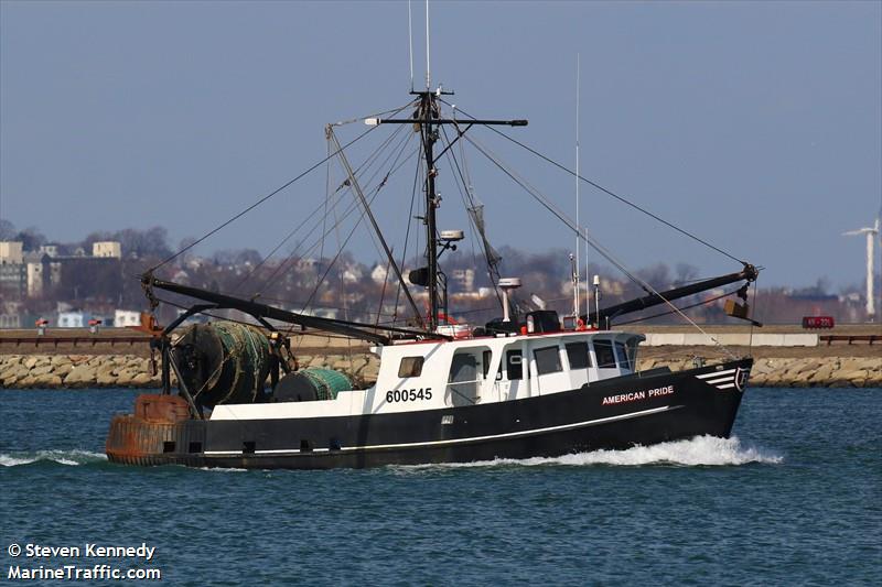 fv american pride (Fishing vessel) - IMO , MMSI 367299650, Call Sign WDD8553 under the flag of United States (USA)