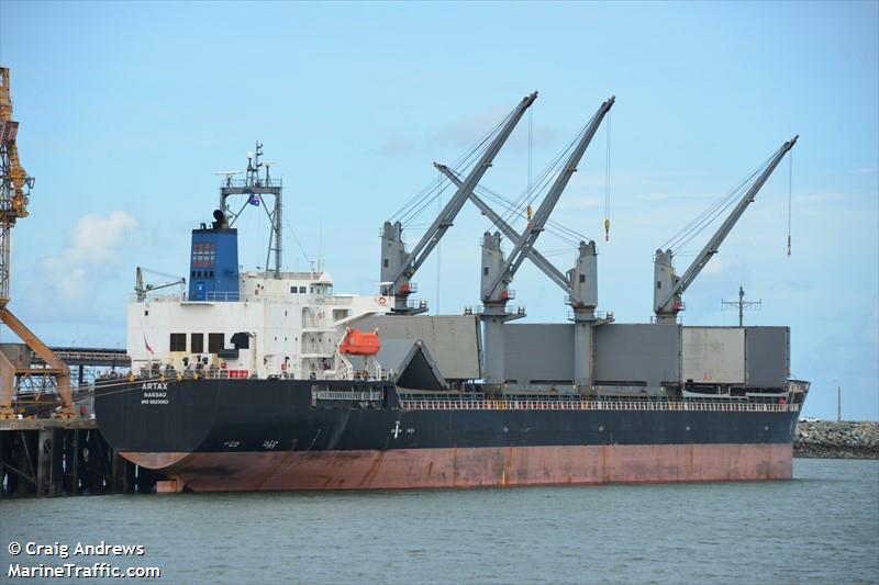 artax (Bulk Carrier) - IMO 9623063, MMSI 311001413, Call Sign C6HB3 under the flag of Bahamas