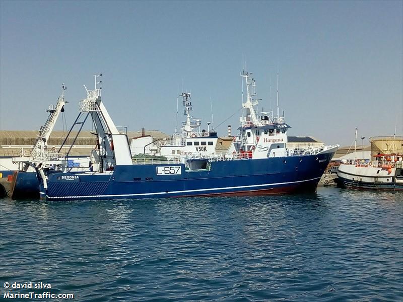 begonia (Fishing vessel) - IMO , MMSI 659053000, Call Sign V5BW under the flag of Namibia