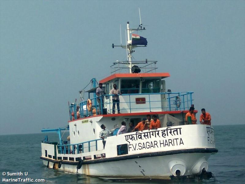 f.v sagar harita (Fishing vessel) - IMO , MMSI 419950085, Call Sign 8XPT under the flag of India