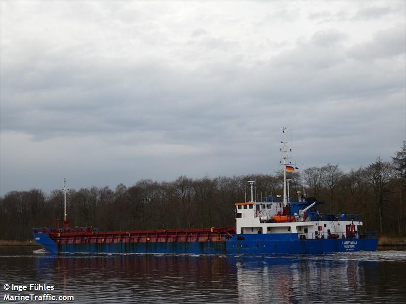 lady mina (General Cargo Ship) - IMO 8801113, MMSI 341356001, Call Sign V4OY5 under the flag of St Kitts & Nevis