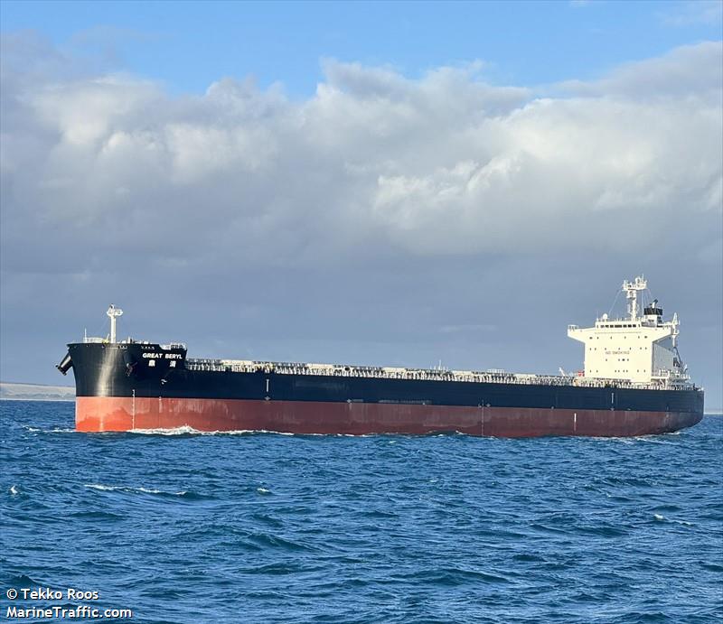 great beryl (Bulk Carrier) - IMO 9980904, MMSI 477922700, Call Sign V6VV6 under the flag of Hong Kong