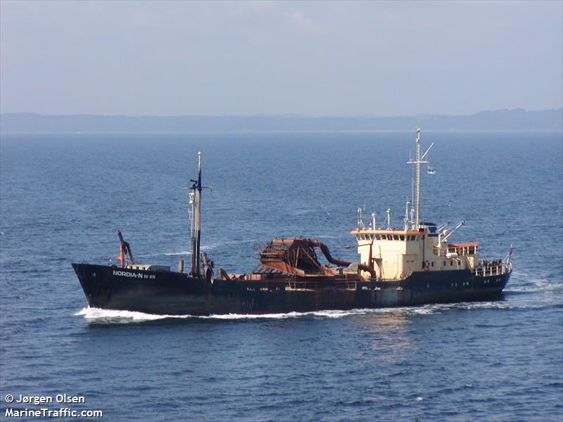 nordia-n (Hopper Dredger) - IMO 7320485, MMSI 219000141, Call Sign OXAH under the flag of Denmark