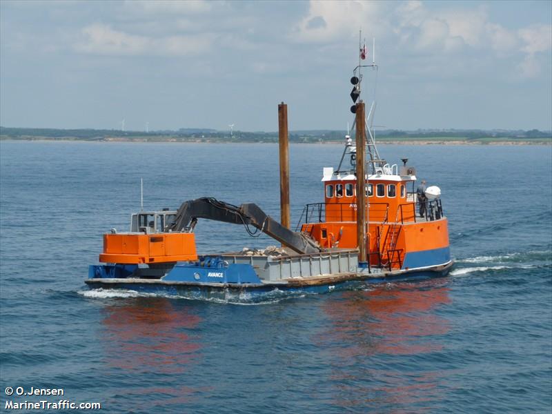 avance (Dredger) - IMO 8936059, MMSI 219000892, Call Sign OXPK2 under the flag of Denmark