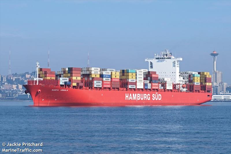 santa ursula (Container Ship) - IMO 9430387, MMSI 219071000, Call Sign OXBD2 under the flag of Denmark