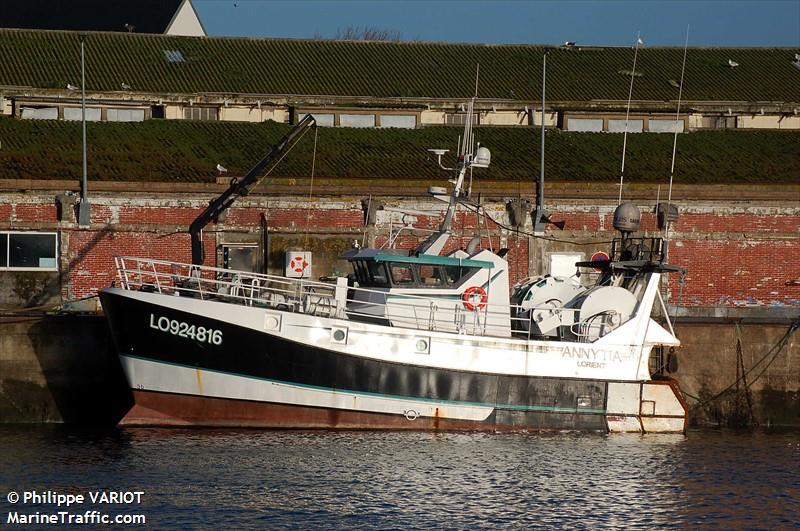 fv annytia (Fishing vessel) - IMO , MMSI 228215700, Call Sign FMET under the flag of France