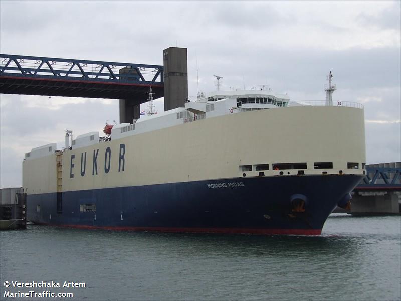 morning midas (Vehicles Carrier) - IMO 9289910, MMSI 235011050, Call Sign MMNA2 under the flag of United Kingdom (UK)