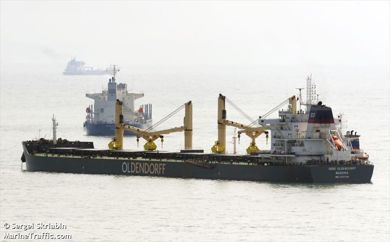 gebe oldendorff (Bulk Carrier) - IMO 9727596, MMSI 255805774, Call Sign CQCX under the flag of Madeira