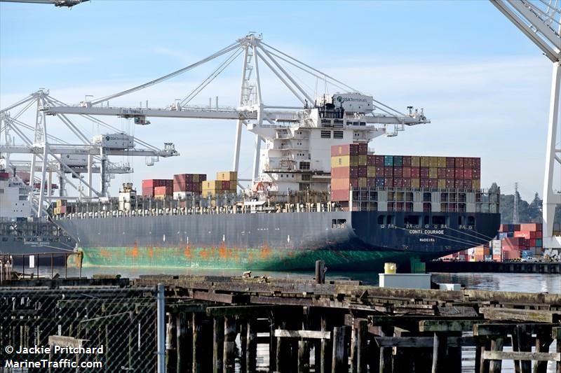 conti courage (Container Ship) - IMO 9293789, MMSI 255805960, Call Sign CQIH4 under the flag of Madeira