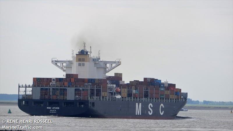 msc athos (Container Ship) - IMO 9618317, MMSI 256871000, Call Sign 9HA4026 under the flag of Malta