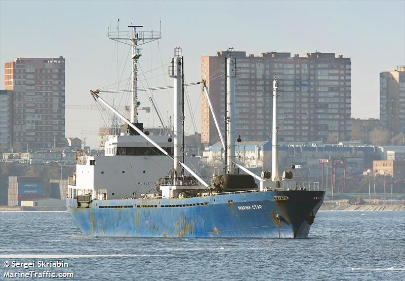 marinestar (Refrigerated Cargo Ship) - IMO 8617770, MMSI 273354620, Call Sign UBFH2 under the flag of Russia