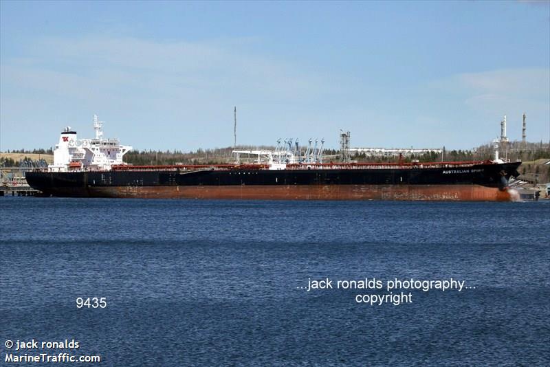 australian spirit (Crude Oil Tanker) - IMO 9247455, MMSI 311498000, Call Sign C6FW3 under the flag of Bahamas