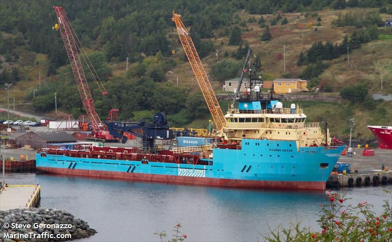 maersk nexus (Offshore Support Vessel) - IMO 9424780, MMSI 316179000, Call Sign VODM under the flag of Canada