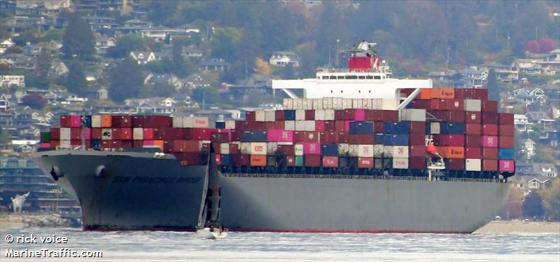 san francisco bridge (Container Ship) - IMO 9560364, MMSI 355400000, Call Sign 3FPV6 under the flag of Panama
