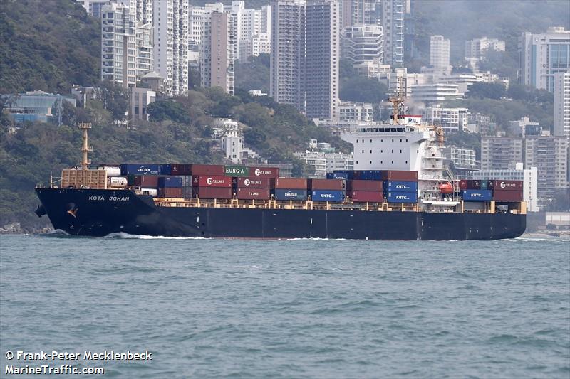 kota johan (Container Ship) - IMO 9641003, MMSI 477021100, Call Sign VRQR6 under the flag of Hong Kong