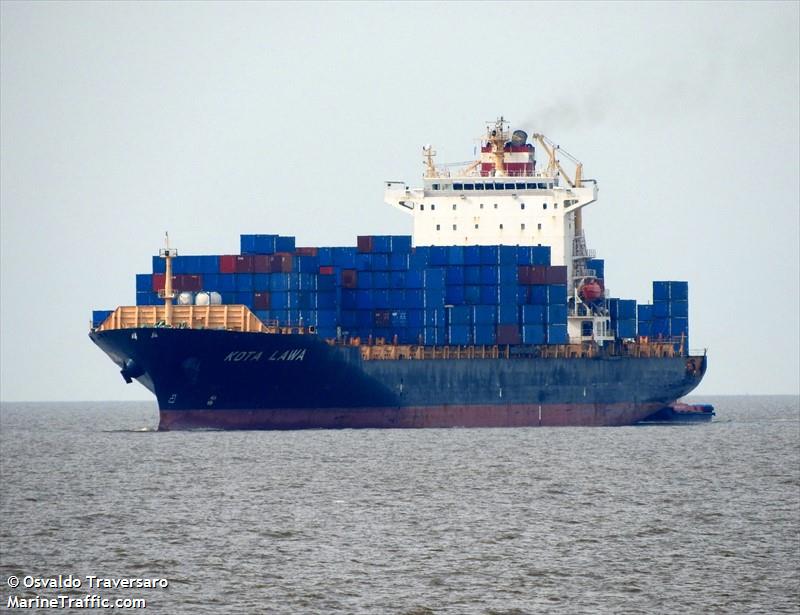 kota lawa (Container Ship) - IMO 9439709, MMSI 477021300, Call Sign VRQR8 under the flag of Hong Kong