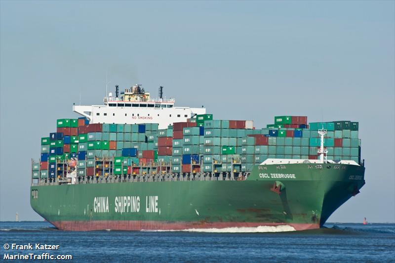 cscl zeebrugge (Container Ship) - IMO 9314234, MMSI 477690700, Call Sign VRCS2 under the flag of Hong Kong