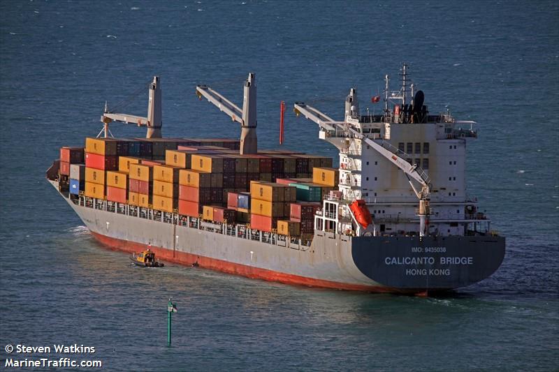 seaspan calicanto (Container Ship) - IMO 9435038, MMSI 477748500, Call Sign VRGT3 under the flag of Hong Kong