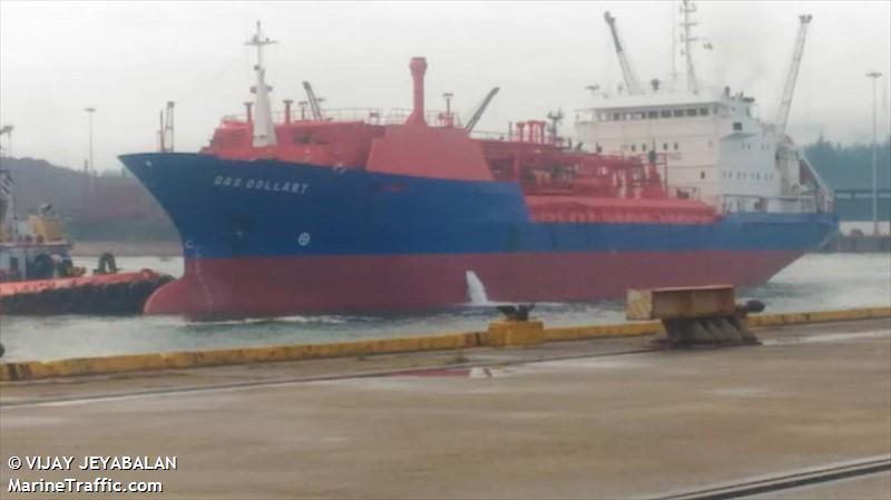 gas dollart (LPG Tanker) - IMO 8922292, MMSI 533130782, Call Sign 9MYF8 under the flag of Malaysia