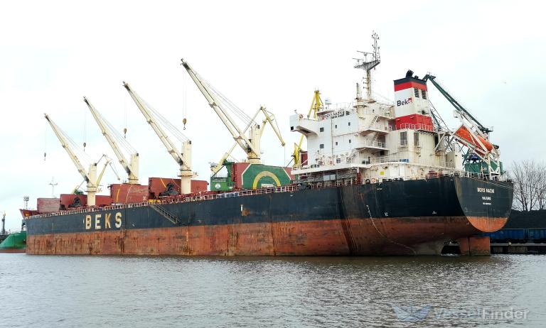 beks nazik (Bulk Carrier) - IMO 9625803, MMSI 538004296, Call Sign V7WG7 under the flag of Marshall Islands