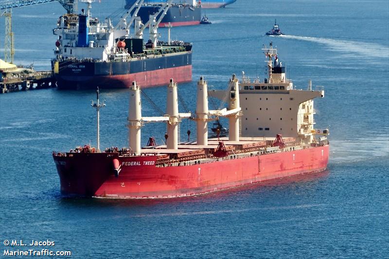 federal tweed (Bulk Carrier) - IMO 9658898, MMSI 538004749, Call Sign V7YW4 under the flag of Marshall Islands