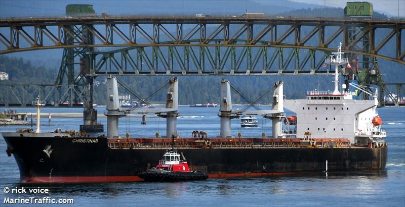 christinab (Bulk Carrier) - IMO 9331921, MMSI 538005899, Call Sign V7HZ3 under the flag of Marshall Islands