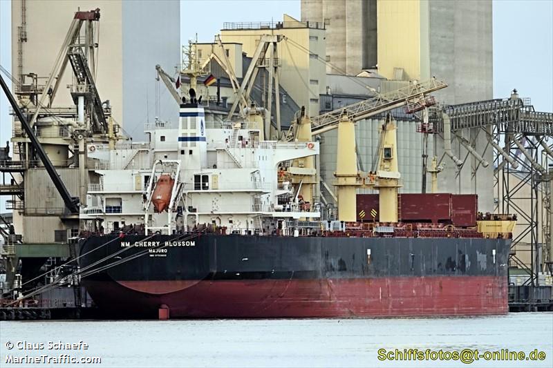 nm cherry blossom (Bulk Carrier) - IMO 9703655, MMSI 538006164, Call Sign V7KH3 under the flag of Marshall Islands