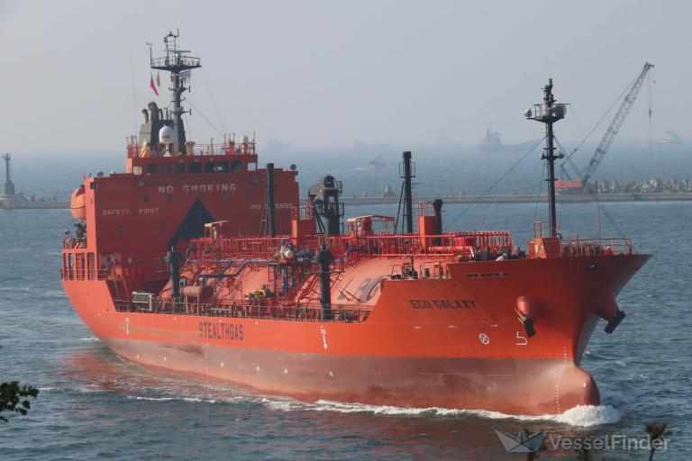 eco galaxy (LPG Tanker) - IMO 9715555, MMSI 538006293, Call Sign V7LL5 under the flag of Marshall Islands
