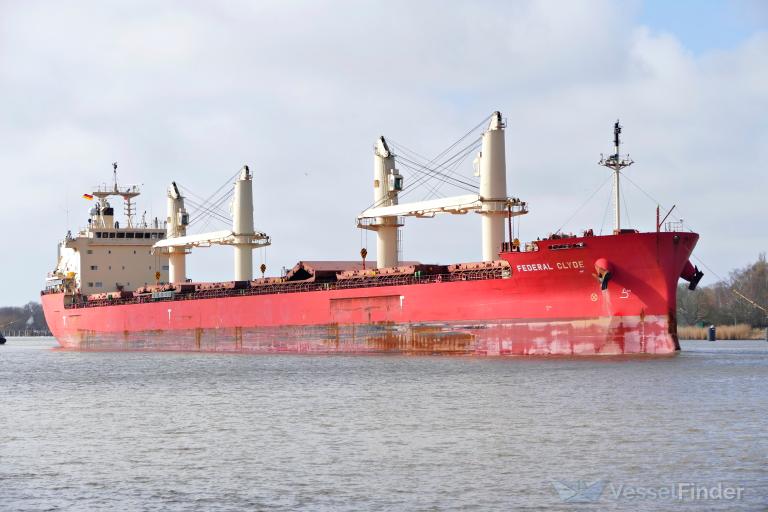 federal clyde (Bulk Carrier) - IMO 9671072, MMSI 538006470, Call Sign V7NK4 under the flag of Marshall Islands