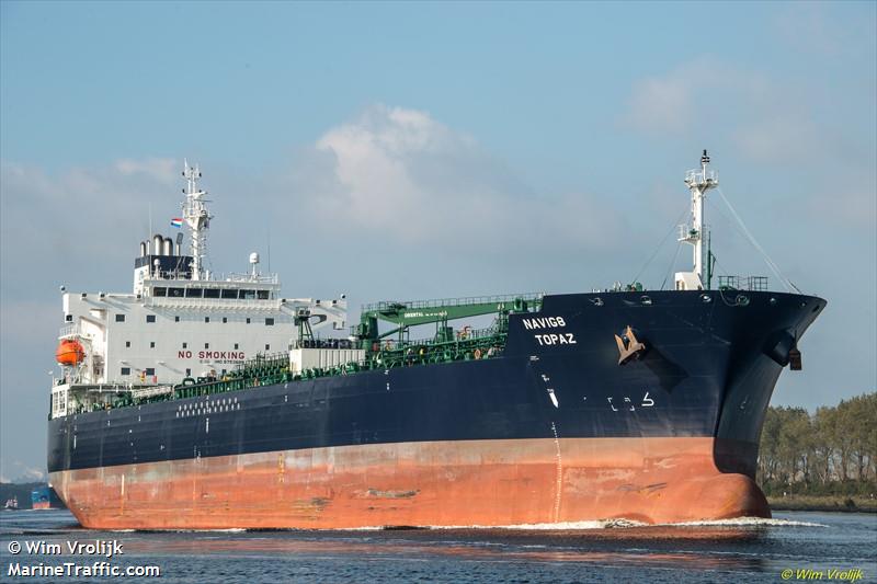 navig8 topaz (Chemical/Oil Products Tanker) - IMO 9753686, MMSI 538006762, Call Sign V7RA2 under the flag of Marshall Islands