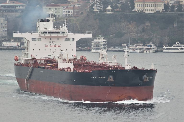 front sirius (Crude Oil Tanker) - IMO 9767340, MMSI 538007337, Call Sign V7KA3 under the flag of Marshall Islands