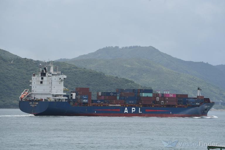 apl pusan (Container Ship) - IMO 9234123, MMSI 564619000, Call Sign S6HU5 under the flag of Singapore