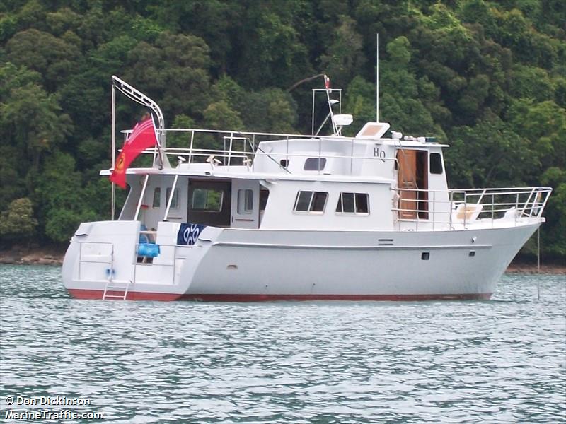 hq (Pleasure craft) - IMO , MMSI 533130077, Call Sign 9MSF5 under the flag of Malaysia