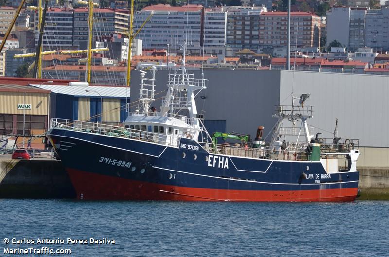 playa de barra (Fishing Vessel) - IMO 8701181, MMSI 224943000, Call Sign EFHA under the flag of Spain