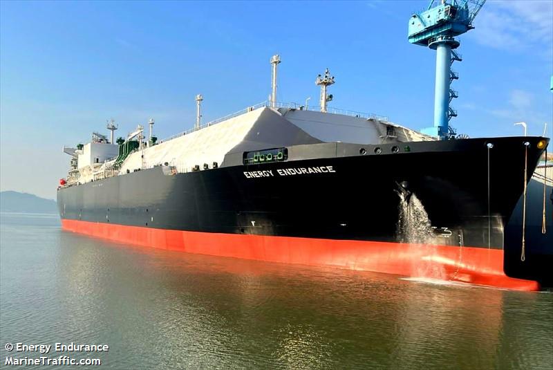 energy endurance (LNG Tanker) - IMO 9948695, MMSI 538010699, Call Sign V7A7282 under the flag of Marshall Islands
