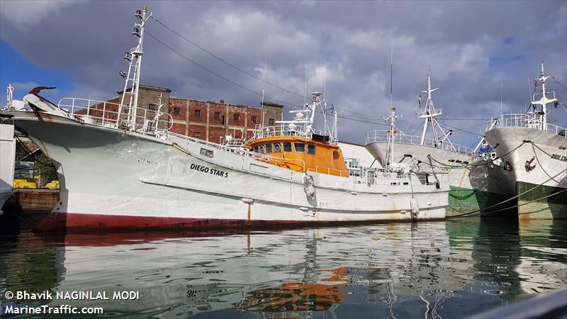 diego star 5 (Fishing vessel) - IMO , MMSI 645491000, Call Sign 3B2172 under the flag of Mauritius