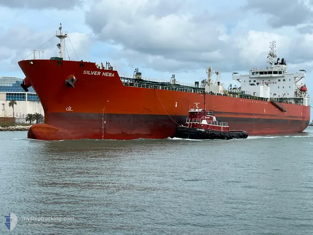silver heba (Chemical/Oil Products Tanker) - IMO 9718870, MMSI 477854300, Call Sign VRPS5 under the flag of Hong Kong