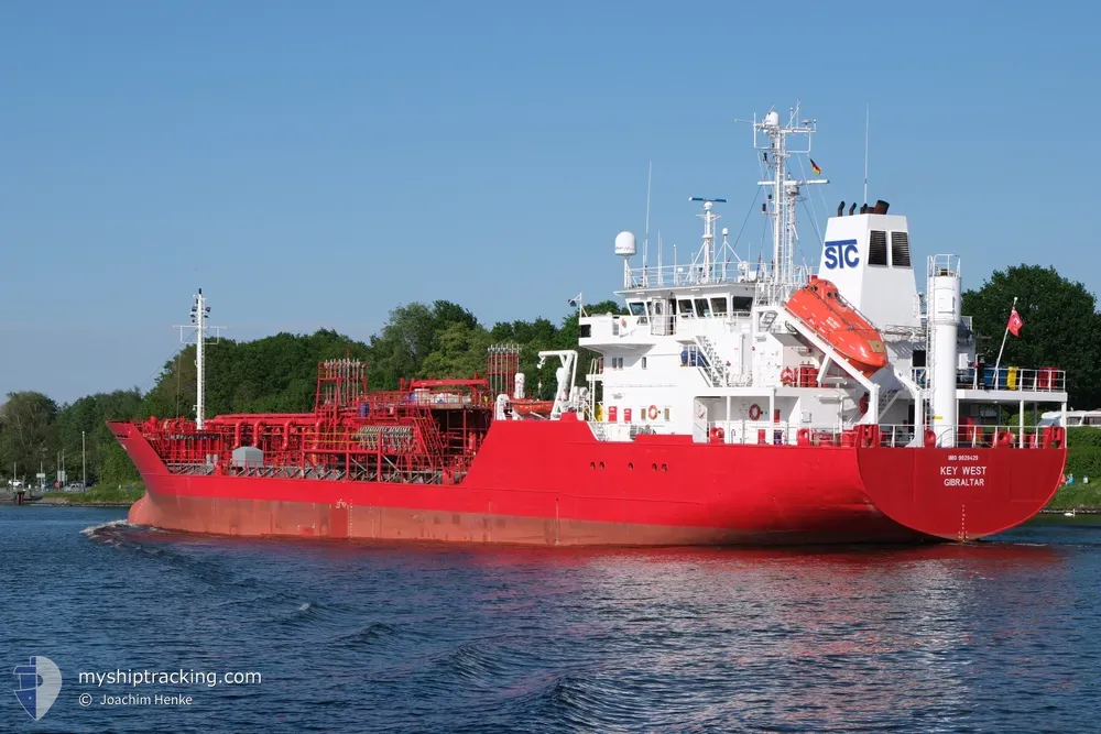 key west (Chemical/Oil Products Tanker) - IMO 9020429, MMSI 236668000, Call Sign ZDPF7 under the flag of Gibraltar
