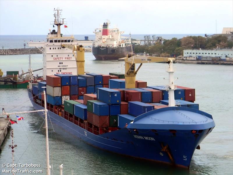 asian moon (Container Ship) - IMO 9359117, MMSI 209570000, Call Sign C4EQ2 under the flag of Cyprus