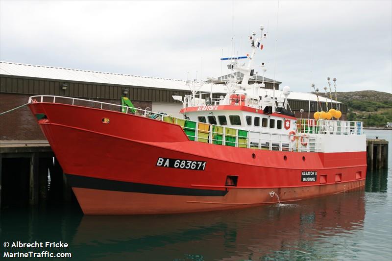 fv albator ii (Fishing vessel) - IMO , MMSI 227512000, Call Sign FHVE under the flag of France