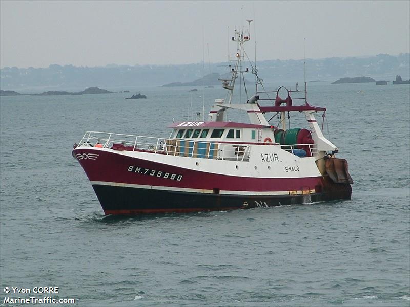 fv azur (Fishing vessel) - IMO , MMSI 228216000, Call Sign FVRN under the flag of France