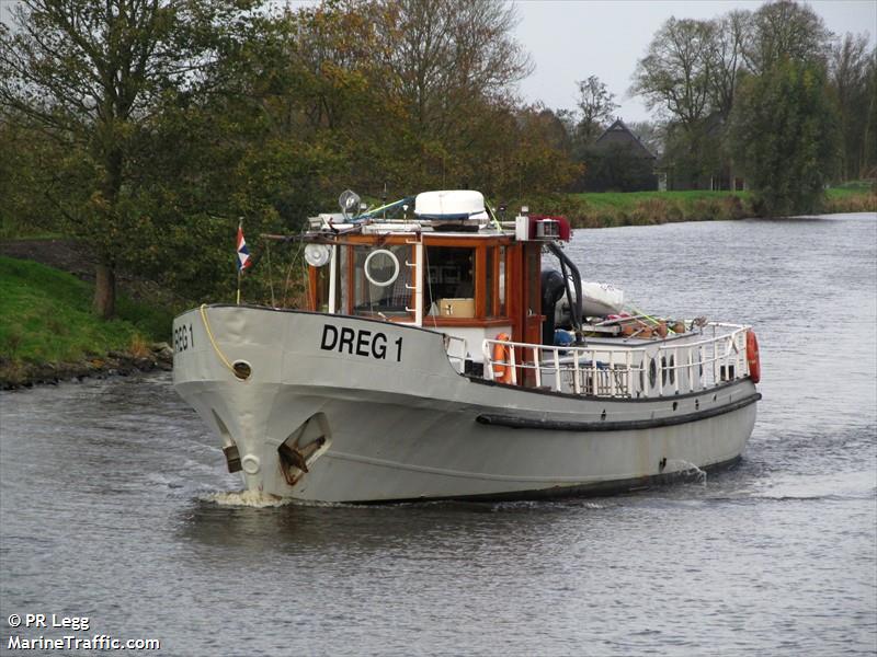 dreg 1 (Pleasure craft) - IMO , MMSI 244830110, Call Sign PH 2702 under the flag of Netherlands