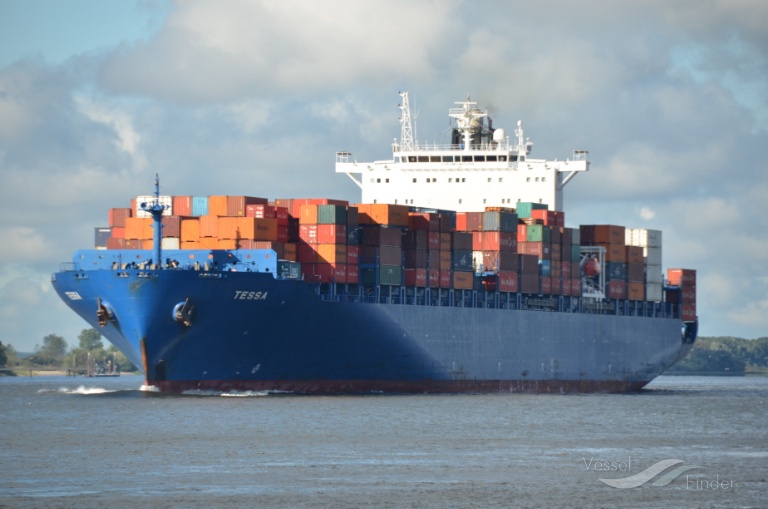 tessa (Container Ship) - IMO 9290799, MMSI 255806255, Call Sign CQAR5 under the flag of Madeira