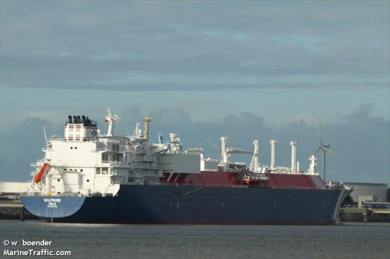 wilpride (LNG Tanker) - IMO 9627966, MMSI 258703000, Call Sign LARM7 under the flag of Norway