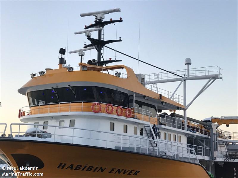 habibin enver (Fishing Vessel) - IMO , MMSI 271073205, Call Sign TCA4375 under the flag of Turkey