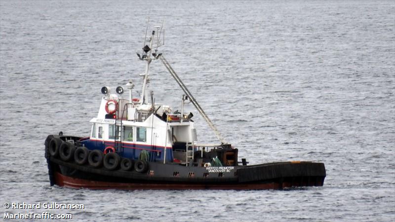 westco promoter (Tug) - IMO , MMSI 316016396, Call Sign 0 under the flag of Canada